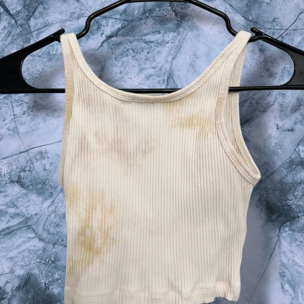 Princess Polly Ribbed Cream Tank Top Size US 4 - Picture 2 of 4